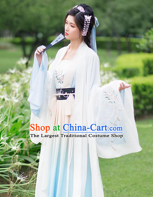 Ancient Chinese Tang Dynasty Nobility Lady Costumes Hanfu Dress for Rich