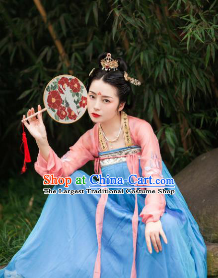 Chinese Ancient Palace Lady Hanfu Han Dynasty Imperial Concubine Queen Embroidered Historical Costumes