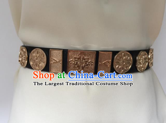 Chinese Ancient Swordsman Belts Tang Dynasty Imperial Bodyguard Waistband for Men