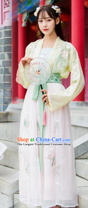 Chinese Ancient Palace Lady Hanfu Han Dynasty Imperial Concubine Queen Embroidered Historical Costumes