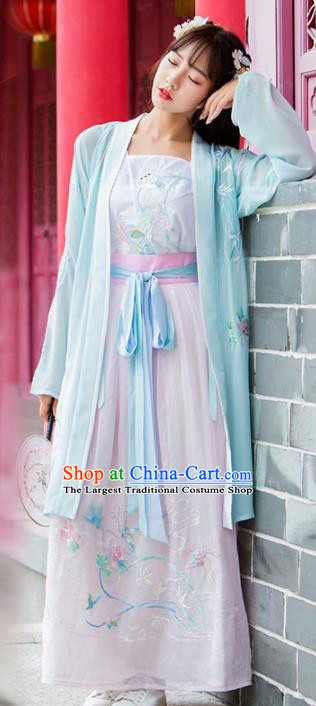 Chinese Ancient Palace Lady Hanfu Han Dynasty Imperial Concubine Queen Embroidered Historical Costumes