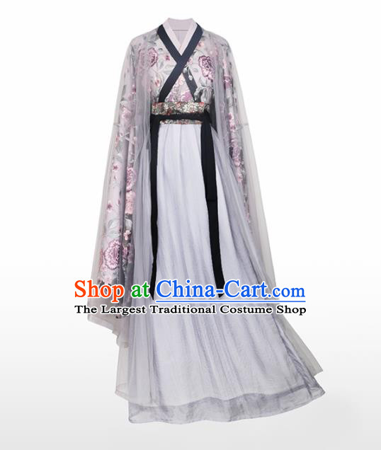 Chinese Ancient Palace Lady Hanfu Han Dynasty Imperial Concubine Queen Embroidered Historical Costumes