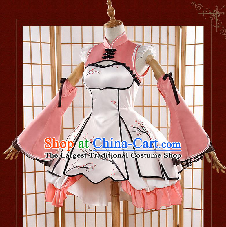 Chinese Traditional Cosplay Female Knight Costumes Ancient Swordswoman Qipao Dress for Women