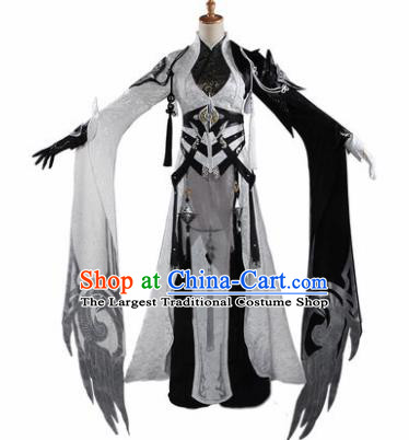 Chinese Traditional Cosplay General Costumes Ancient Swordswoman Hanfu Clothing for Women