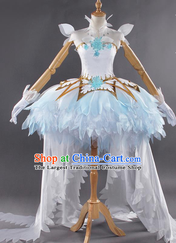 Chinese Traditional Cosplay Fairy Costumes Princess Bubble Dress for Women