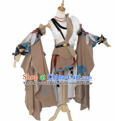 Top Grade Cosplay Princess Costumes Chinese Ancient Swordswoman Dress for Women