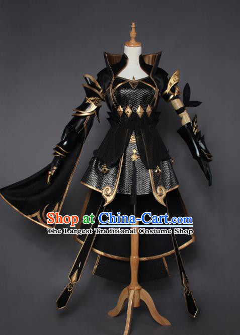 Chinese Traditional Cosplay Female Swordsman Costumes Ancient Knight Dress for Women