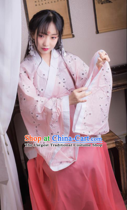 Chinese Ancient Palace Lady Hanfu Han Dynasty Imperial Concubine Queen Embroidered Historical Costumes