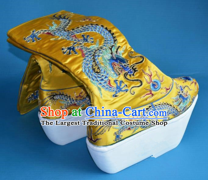 Chinese Peking Opera Shoes Traditional Cloth Shoes Ancient Boots Embroidered Shoes