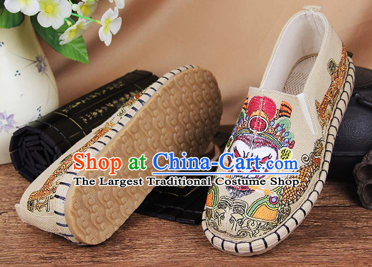 Chinese National Shoes Traditional Cloth Shoes Linen Shoes Embroidered Shoes