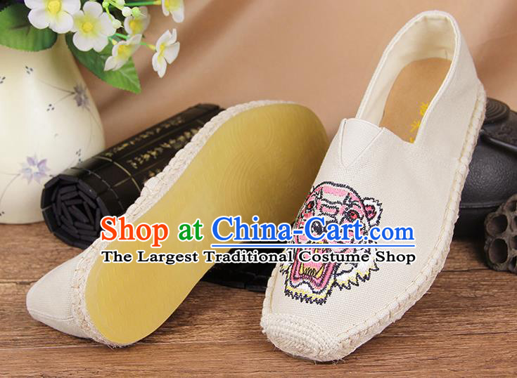 Chinese National Shoes Traditional Cloth Shoes Linen Shoes Embroidered Shoes