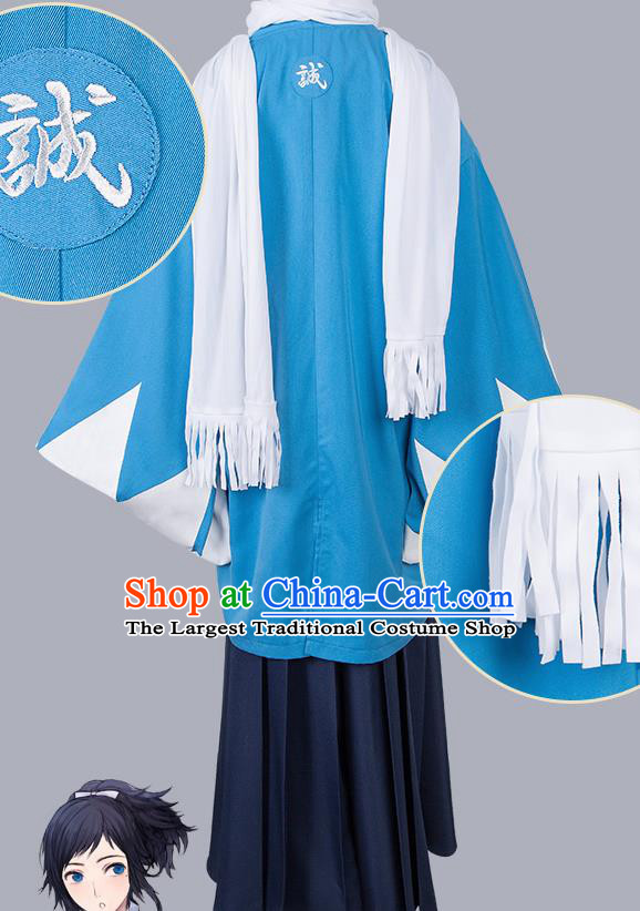 Ancient Chinese Cosplay Costume Chinese Shoes Traditional China Swordsman Clothing and Jewelry Accessories