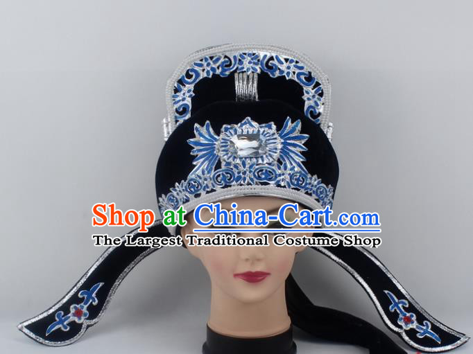 Chinese Traditional Peking Opera Niche Hats Ancient Scholar Black Hat for Men