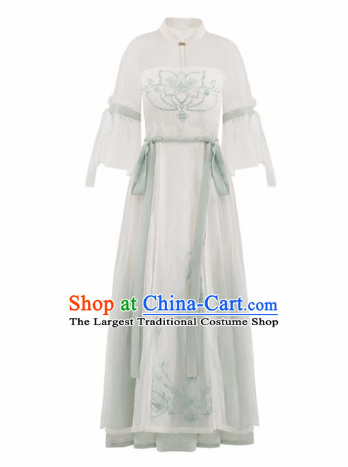 Chinese Ancient Palace Lady Hanfu Han Dynasty Imperial Concubine Queen Embroidered Historical Costumes