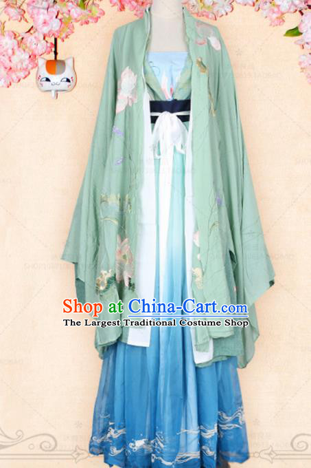 Chinese Ancient Palace Lady Hanfu Han Dynasty Imperial Concubine Queen Embroidered Historical Costumes