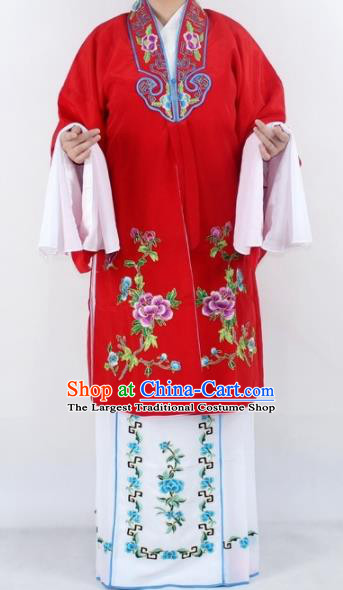 Chinese Traditional Peking Opera Actress Costumes Ancient Nobility Lady Red Cloak for Women