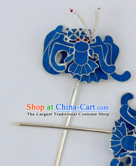 Chinese Traditional Peking Opera Diva Hair Accessories Ancient Bats Hairpins for Women