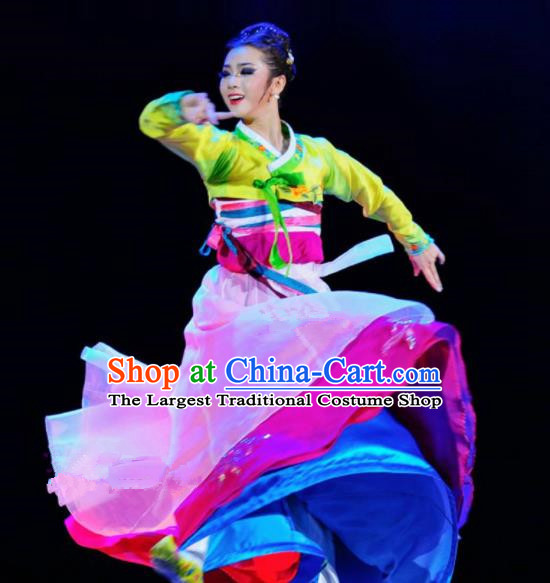 Chinese Traditional Ethnic Costumes Korean Minority Nationality Dance Dress for Women