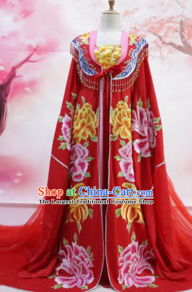Chinese Traditional Embroidered Wedding Costume Ancient Tang Dynasty Imperial Consort Hanfu Dress for Women