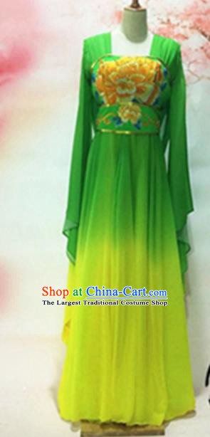 Traditional Chinese Tang Dynasty Historical Costumes Ancient Princess Embroidered Green Dress for Women