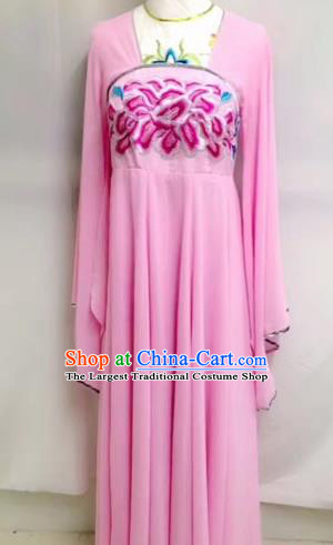 Traditional Chinese Tang Dynasty Court Maid Historical Costumes Ancient Embroidered Pink Hanfu Dress for Women