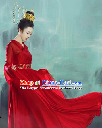 Chinese Ancient Palace Lady Hanfu Han Dynasty Imperial Concubine Queen Embroidered Historical Costumes