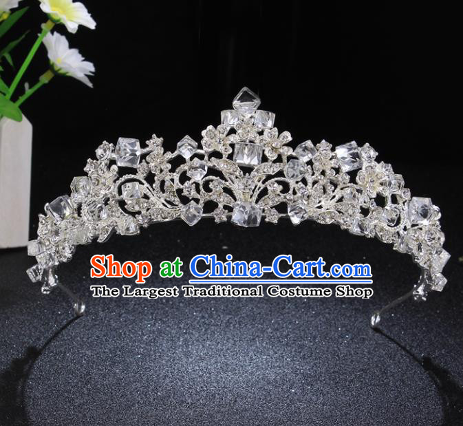 Top Grade Retro Princess Rhinestone Royal Crown Baroque Wedding Bride Hair Accessories for Women