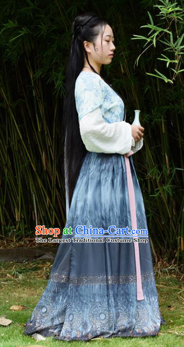 Chinese Ancient Palace Lady Hanfu Han Dynasty Imperial Concubine Queen Embroidered Historical Costumes