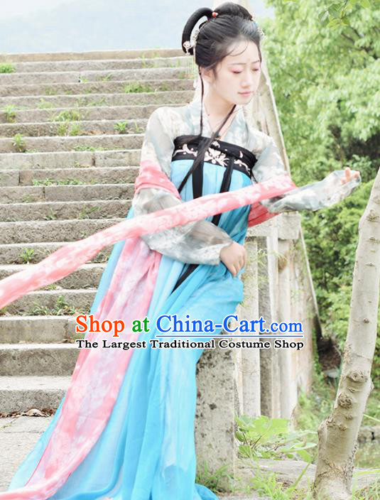 Chinese Ancient Palace Lady Hanfu Han Dynasty Imperial Concubine Queen Embroidered Historical Costumes