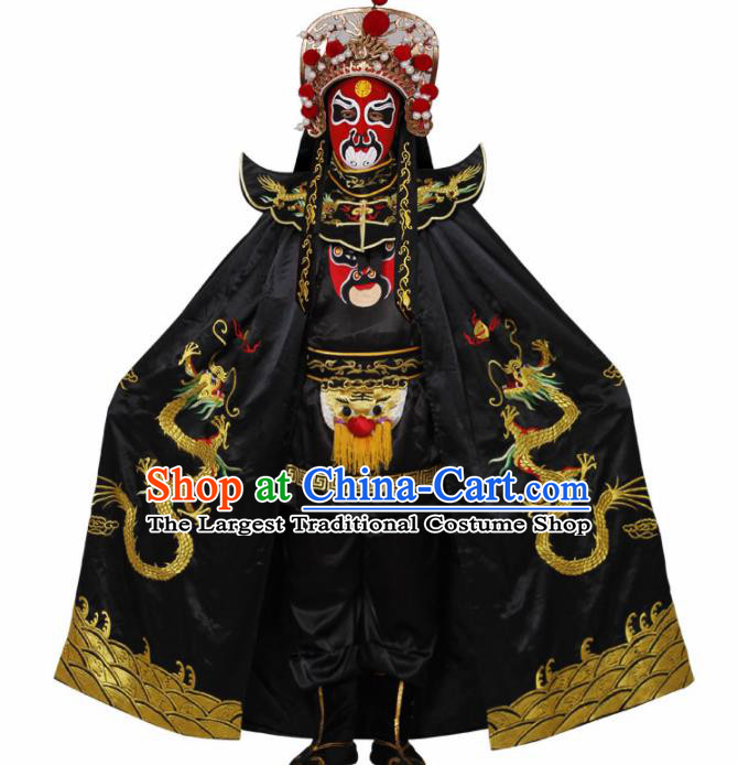 Traditional Chinese Beijing Opera Costume Sichuan Opera Changing Faces Embroidered Cloak for Men