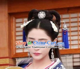 Chinese Ancient Han Dynasty Princess Hair Accessories Palace Hairpins Complete Set for Women