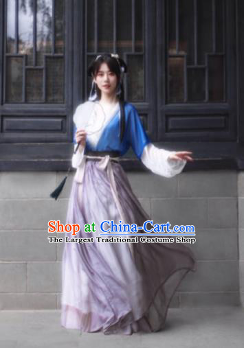 Chinese Tang Dynasty Nobility Lady Costumes Ancient Las Meninas Hanfu Dress for Women