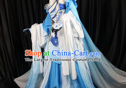 Traditional Chinese Cosplay Costumes Ancient Swordswoman Princess Embroidered Hanfu Dress for Women