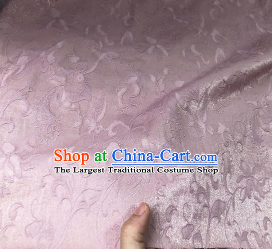 Asian Chinese Traditional Pattern Design Pink Brocade Fabric Chinese Costume Silk Fabric Material