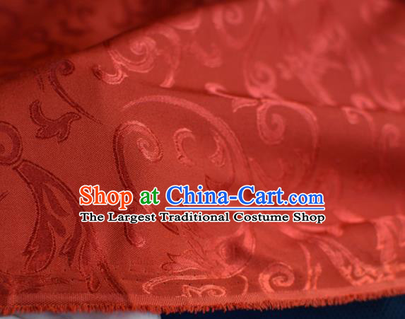 Asian Chinese Fabric Traditional Pattern Design Red Brocade Fabric Chinese Costume Silk Fabric Material