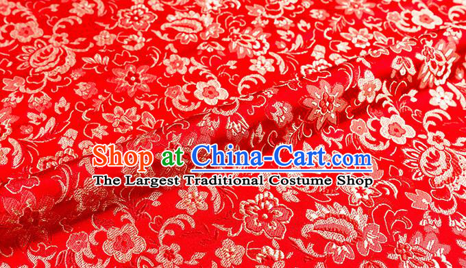 Chinese Traditional Flower Silk Fabric Brocade Embroidered Fabric Dress Material