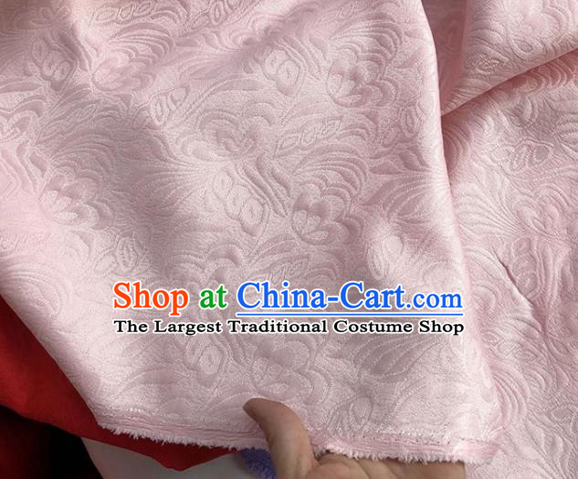 Asian Chinese Fabric Traditional Butterfly Pattern Design Pink Brocade Fabric Chinese Costume Silk Fabric Material