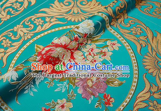 Chinese Traditional Flower Silk Fabric Brocade Embroidered Fabric Dress Material