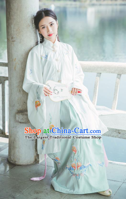 Chinese Ancient Palace Lady Hanfu Han Dynasty Imperial Concubine Queen Embroidered Historical Costumes
