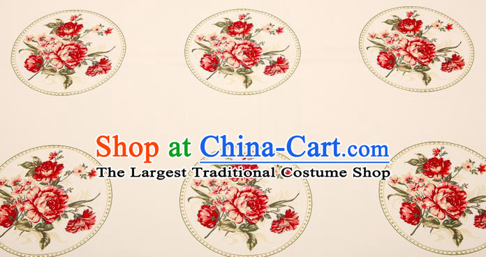 Chinese Traditional Flower Silk Fabric Brocade Embroidered Fabric Dress Material