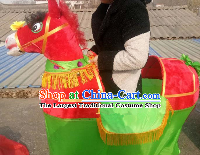 Chinese Traditional Folk Dance Yanko Dance Props Red Donkey Land Boat