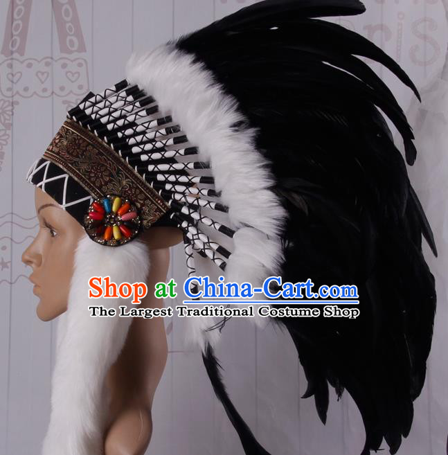 Top Performance Catwalks Headwear Halloween Cosplay Hair Accessories Feather Donald Hat
