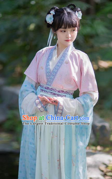 Chinese Ancient Palace Lady Hanfu Han Dynasty Imperial Concubine Queen Embroidered Historical Costumes