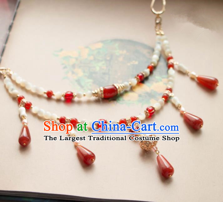 Traditional Chinese Handmade Necklace Ancient Agate Necklet Accessories for Women