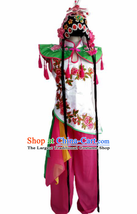Chinese Ethnic Costumes Traditional Beijing Opera Folk Dance Clothing for Kids