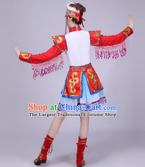 Traditional Chinese Fan Dance Folk Dance Costume Classical Yangko Dance Classical Dance Dress