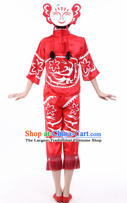 Traditional Chinese Fan Dance Folk Dance Costume Classical Yangko Dance Classical Dance Dress