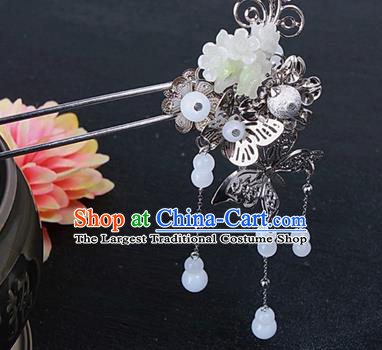 Chinese Traditional Handmade Hair Accessories Ancient Princess Butterfly Tassel Hairpins for Adults