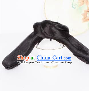 Traditional Chinese Handmade Hair Accessories Wigs Ancient Queen Chignon for Women