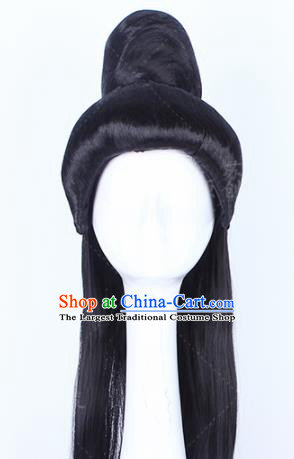 Traditional Chinese Drama Prince Peruke Handmade Wigs Ancient Swordsman Chignon for Men